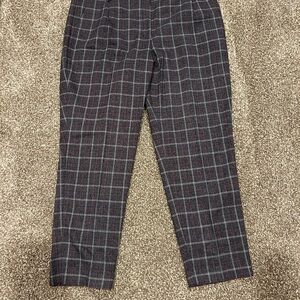 Express Plaid Pants - Black and Red